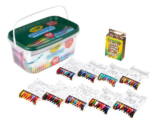 Set De 168 Crayones Crayolas Punta Fina Multicolor